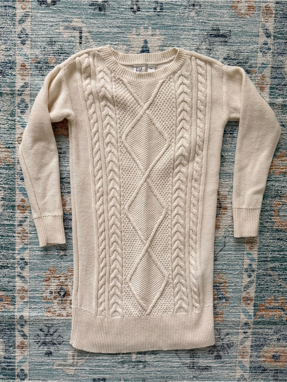Gap Cream Cable-Knit Sweater Dress Girl’s Size S Like New